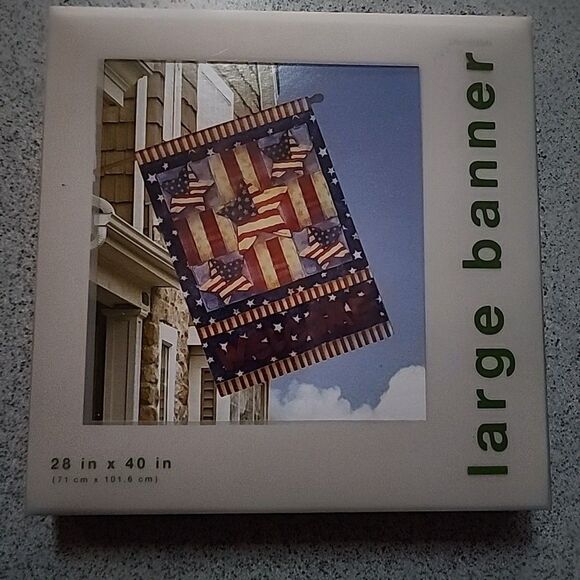 Large Yard Flag/Banner - LOT OF THREE - Size 28" x 40" - durable polyester - Picture 2 of 7